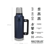 Stanley Klasik Vakumlu Paslanmaz Çelik Termos 1.9 L Lacivert thumbnail 4