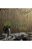 BİŞKİN 2.5 Metre X 5  Metre Bambu Kamış Hasır Çit , Bahçe Balkon Gölgelik vb. Dekorasyon Doğal thumbnail 6
