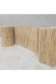 BİŞKİN 40cm x6 Metre Bambu Kamış Hasır Çit , Doğal Bahçe ve balkon dekorasyonu Reedfence Misina İpli thumbnail 7