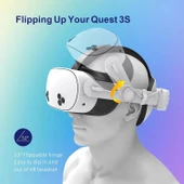 QWOS Kafa Bandı RGB Comfort Pil 12000mAh Quest 3S İçin (Sadece Aksesuar) thumbnail 4