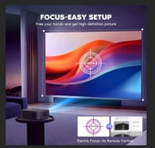 Nisoo 1080P Projektör, 700 ANSI 4K Destekler, WiFi ve Bluetooth thumbnail 2