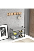 Retodesign Retohome Askılıklı Metal 3 Katlı Minderli Ayakkabılık Ve Çok Amaçlı Raf 2323 thumbnail 2