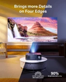 Ultimea 1080P Projektör - 4K Destekli 900 ANSI Lümen - 6D Keystone, 30W Hoparlörler thumbnail 2