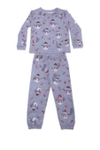 Unisex Yılbaşı Temalı Cute Kardan Adam Desenli Çocuk Pijama Takımı thumbnail 8