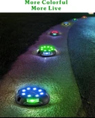 Biling Güneş Enerjili Dış Mekan Yürüyüş Yolu Işıkları - Çok Renkli, 8 Adet thumbnail 2