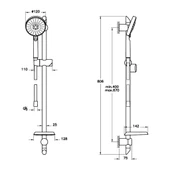 Master Slot A45691 3F Sürgülü El Duşu Takımı, Krom thumbnail 3
