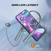 HTC Boyun Bantlı Bluetooth Kulaklık, Manyetik Stereo Kulaklık - Siyah thumbnail 2