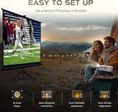 Aurzen Akıllı Projektör WiFi ve Bluetooth, Netflix-Resmi-Lisanslı Dolby Ses 1080P thumbnail 4