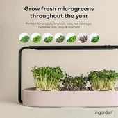 Ingarden Organik Süper Tohum Yetiştirme Kiti Otomatik 4 Kademe Led - Gül Rengi thumbnail 3