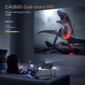 Toptro X5 5G WiFi Bluetooth Projektör, 460 ANSI Lümen Full HD Yerel 1080P thumbnail 2