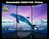 Dbpower 5G WiFi ve İki Yönlü Bluetooth 4K FHD Yerel 1080P - Beyaz thumbnail 3