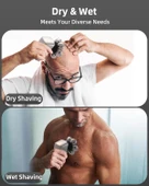 Harmonlife 7D Çıkarılabilir Elektrikli Saç Tıraş Makineleri - Kel Erkekler İçin thumbnail 3