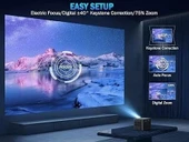 Dbpower 5G WiFi Mini Bluetooth Projektör 4K, 1080P Wifi,Hdmi,Usb - Siyah thumbnail 2