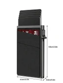 Valkyrie Premium Slim Metal Otomatik Kartlık – RFID Korumalı, Mekanizmalı, 10+ Kart Kapasiteli Siyah thumbnail 2