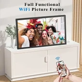 Nethgrow Büyük Dijital Resim Çerçevesi 21.5 Inc 2.4 5G WiFi 1080p - Siyah Wifi thumbnail 3