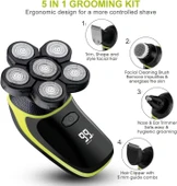 Telfun 6D Kel Erkekler İçin Baş Tıraş Makinesi, 5'i 1 Arada thumbnail 2