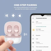 HTC True Kablosuz Kulaklıklar - Bluetooth 5.3, Kulak İçi Kulaklık - Pembe thumbnail 4