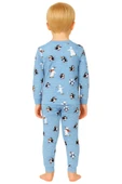 Unisex İnterlok Bebe Mavisi Yılbaşı Temalı Pijama Takımı thumbnail 4