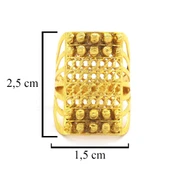 Çelik Yüzük Kadın Altın Kaplama Desenli Kaburga Model YZK-493 thumbnail 4