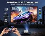 Dbpower 5G WiFi ve İki Yönlü Bluetooth 4K FHD Yerel 1080P - Beyaz thumbnail 2