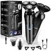 Handsomeface Elektrikli Tıraş Makinesi Döner Yedek/Su Geçirmez - Siyah thumbnail 1