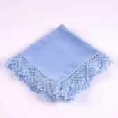 İğne Oyalı Şal (Namaz Örtüsü, 144x68 cm. Bebe Mavi) thumbnail 1