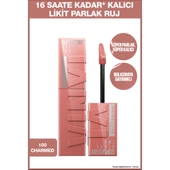 Maybelline New York Super Stay Vinyl Ink Uzun Süre Kalıcı Likit Parlak Ruj 100 Charmed thumbnail 1