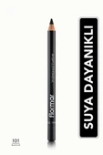 Flormar Mat Bitişli Suya Dayanıklı Göz Kalemi (SİYAH) - Waterproof Eyeliner - 101 Black Ice - 8690604109012 thumbnail 1