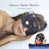 LC-dolida Yan Uyuyanlar İçin İpek Uyku Maskesi Kulaklık - Bluetooth 5.4 - Siyah thumbnail 2