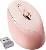 Gamextrem 2.4G USB Şarj Edilebilir Kablosuz Mouse, Sessiz Tıklama - Pembe thumbnail 1
