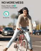 LC-dolida Uyku Maskesi - Kablosuz Kulaklıklar - Bluetooth 5.2 - Kül Grisi thumbnail 2