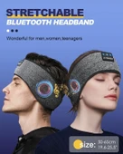 LC-dolida Uyku Maskesi - Kablosuz Kulaklıklar İnce HD Hoparlör - Moda Gri thumbnail 2