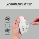 ELECOM Ergonomik Konfor Tasarım Trackball IST Bluetooth 5.3, Başparmak Kontrolü thumbnail 2