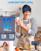 LC-dolida Uyku Maskesi - Kablosuz Kulaklıklar - Bluetooth 5.2 - Mavi thumbnail 4