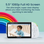 Babysense 5.5 Inc 1080p Full HD Bölünmüş Ekranlı Bebek Monitörü thumbnail 2