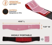 Lifepro Kızılötesi Kırmızı Işık Terapi Kemeri - Kas Rahatlama - Pembe thumbnail 4