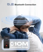 TOPOINT Uyku Kulaklıkları Bluetooth 3D Uyku Maskesi - Siyah thumbnail 3