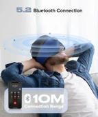 TOPOINT Uyku Kulaklıkları Bluetooth 3D Uyku Maskesi - Lacivert (Kadife) thumbnail 3