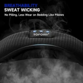 TOPOINT Uyku Kulaklıkları Bluetooth Uyku Maskesi - Siyah Havalandırmalı thumbnail 4