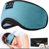TOPOINT Uyku Kulaklıkları Bluetooth Uyku Maskesi - Açık Mavi thumbnail 1
