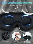 LC-dolida 3D Uyku Maskesi - Bluetooth Kablosuz Müzik - Lacivert thumbnail 2