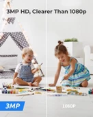 Reolink E1 2K İç Mekan Kamerası, Takılabilir 2.4G WiFi Güvenlik Kamerası Kablosuz thumbnail 2