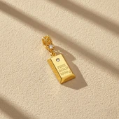 Altın Kaplama İmitasyon Külçe Model Kolye Ucu TGR-737 thumbnail 3