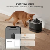 PETLIBRO Uygulama İzlemeli Kablosuz Pompalı Kedi Su Çeşmesi - Siyah thumbnail 4