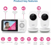 VTech VM819-2 Video Bebek Monitörü - 19 Saat Pil Ömrü - 2 Kamera thumbnail 2