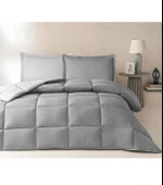 Özdilek %100 Pamuk (Çarşafı Lastikli) Çift Kişilik Yatak Seti-Colourist Kül Gri Silver thumbnail 2