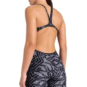 Arena Printed Full Body Kadın Siyah Yüzücü Mayosu 007909500 thumbnail 5