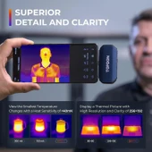 TOPDON TC001 Android için Termal Kamera, 256 x 192 IR Yüksek Çözünürlük - Mavi thumbnail 3