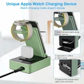 Tacelary 8'i 1 arada 100W Alüminyum Alaşımlı Şarj İstasyonu - Yeşil thumbnail 4