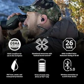 ISOtunes Sport ADVANCE BT Atış Kulaklıkları: Bluetooth İşitme Koruması - Siyah thumbnail 3